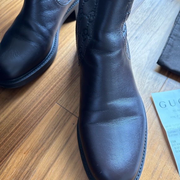 GUCCI LEATHER BOOTS - Picture 4 of 16